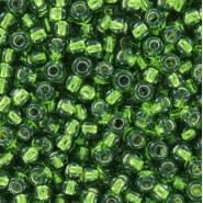 Toho seed beads 8/0 round Silver-Lined Lt Olivine - TR-08-37A